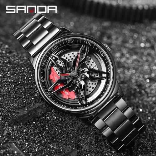 SANDA Mens Watch Waterproof Luxury Quartz Stainless Steel Watch watches for men luxury watch