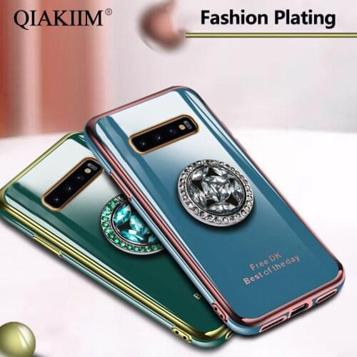 Diamond Kickstand Case For Samsung Galaxy S21 Ultra S20 FE Note 20 10 Plus A82 A72 A52 A71 A51 F62 Soft Holder Stand Phone Cover