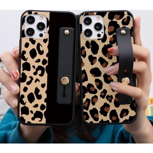 Wrist Strap Leopard Stand Cover For Xiaomi Redmi Note 9 8 7 10 Pro 9s 8T 5 6 9C Mi Poco F3 X3 NFC A3 10 11 9 SE 9T 10T Lite Case