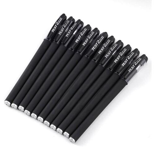 Black Matte Gel Pen Business Signature Pen Black 0.5nn Bullet Water Pen Student Exam Writing