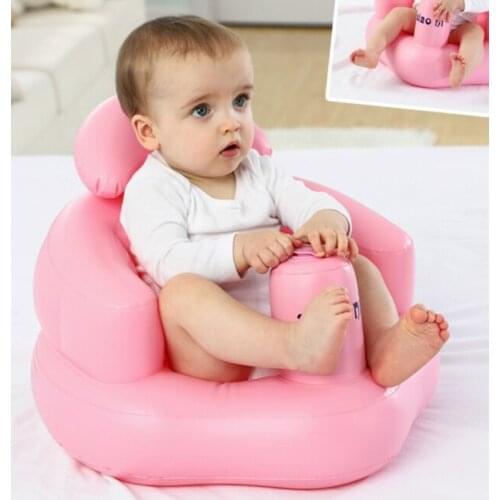Baby Inflatable Chair Household Multipurpose Bath Stool Shower Chair Inflatable Sofa For Girls Boys Pink/Blue
