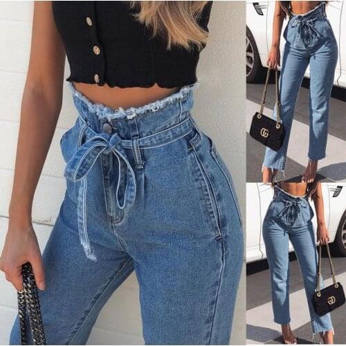 Women High Waist Jeans Sexy Jeans denim Harem Pants jeans womens High Streetwear loose Pants Black Jeans Women Plus size
