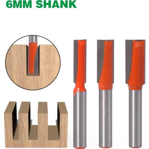 1PC 6MM Shank Milling Cutter Wood Carving Cleaning Bottom Engraving Solid Carbide Router Bit Milling Cutter For Wood Electric