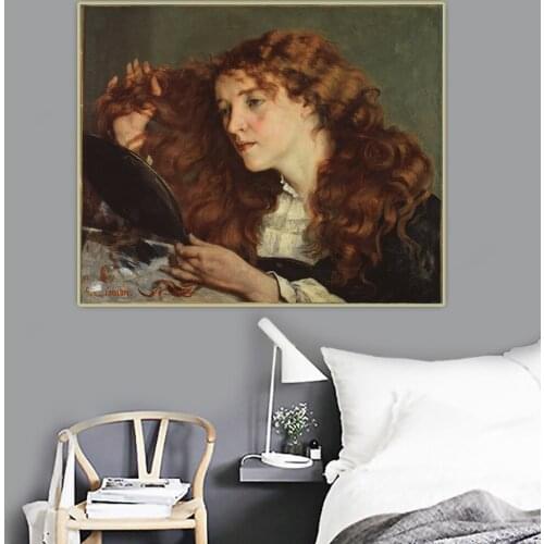 Citon Gustave Courbet《Jo the Beautiful Irish Girl》Canvas Oil Painting Artwork Poster Picture Backdrop Wall Decor Home Decoration