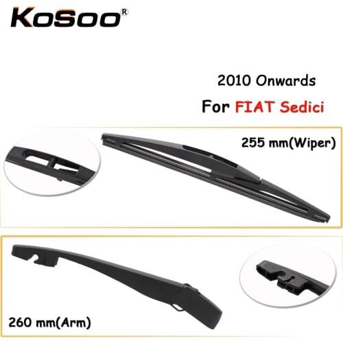 KOSOO Auto Rear Car Wiper Blade For FIAT Sedici , 255mm 2010 Onwards Rear Window Windshield Wiper Blades Arm,Car Accessories