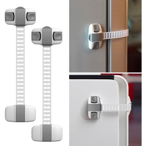 2pcs Child Safety Lock Multifunction Protective Baby Safety Cabinet Lock Wardrobe Lock Infant Protection Lock Fridge Door Lock