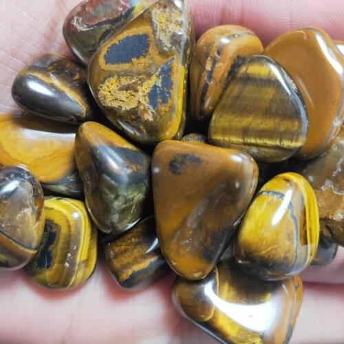 Natural Tiger Eye Quartz Gravel Treatment Reiki Pearl Aquarium Garden Kitchen Decoration