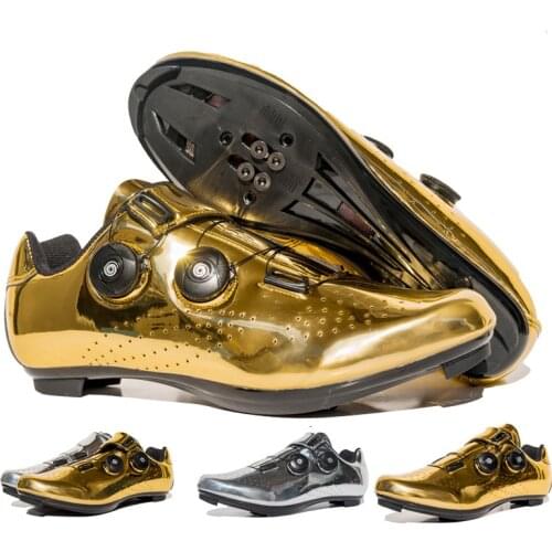 2020 New Tyrant gold Road Cycling Shoes road bike Self-Locking Shoes Carbon Fiber Ultralight professional Bicycle Racing Shoes