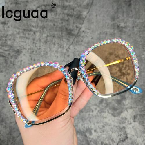 Crystal Luxury sunglasses women Rhinestone UV400 Sexy woman Shades for women Sunglasses UV400Gafas de sol de los hombres