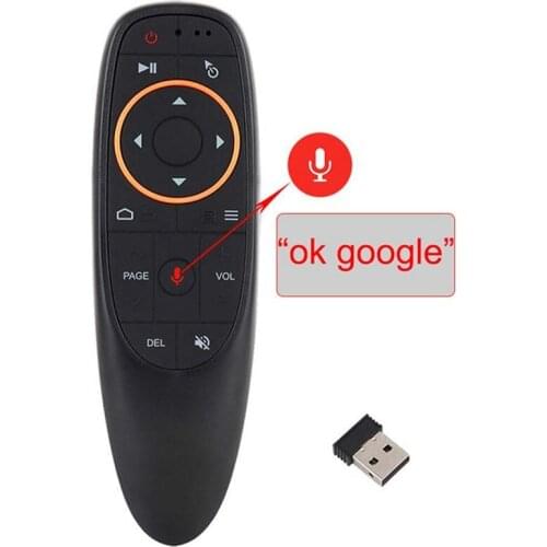 G10 Voice Air Mouse Remote, 2.4Ghz Mini Wireless Android TV Control & Infrared Learning Microphone for Computer PC Android TV
