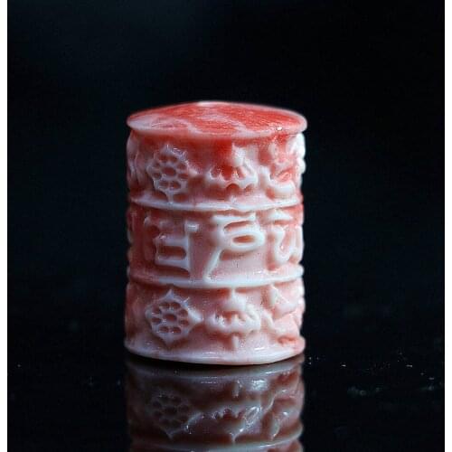 Pink synthetic coral 16x22mm drum cylinder column accessories loose beads diy jewelry 5pcs B916