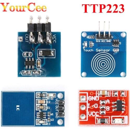 5Pcs TTP223 Touch Key Switch Module Touch Button Capacitive Touch Sensor Self-Locking No-Locking Capacitive Touch Switches DIY