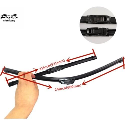 Free shipping 2pcs/lot SG-001 Wiper blades for 2001-2016 OPEL Vivaro A 24"+21" fit standard J hook wiper arms only