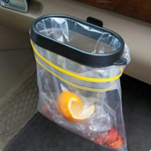Foldable Plastic Car Trash Can Bucket for Garbage Trash Bin Waste Rubbish Bag Holder Auto Car Organizer Accessories