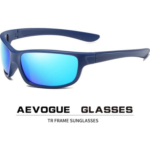 AEVOGUE Men Polarized Sport Sunglasses TR Frame Brand Designer Goggle Sun Glasses UV400 AE0870