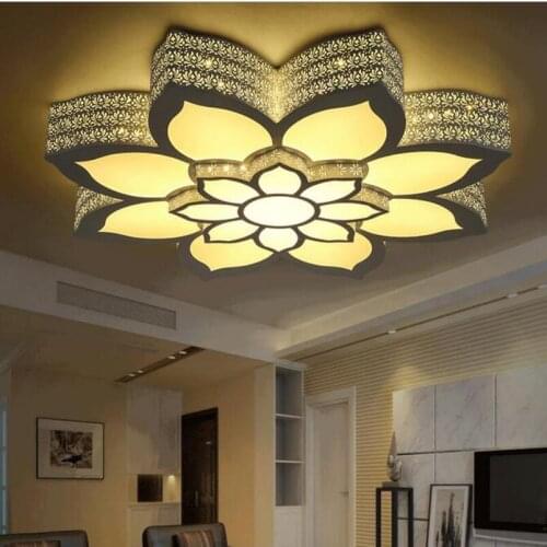 Modern lotus led ceiling lamp led lamps High-power led Acrylic new living room Ceiling Lights led lustre lighting Ceiling lamp