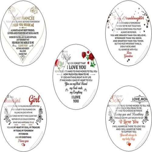 JWEIJIAO New Fashion Letter LOVE YOU Oval Shaped 18x25 mm Handmade Glass Cabochon Dome Pendant DIY Jewelry For Family Gifts LT88