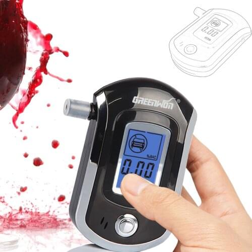 High Accuracy Quick Response Digital Breath Alcohol Tester Breathalyzer Breath Analyze AT6000 Free Shipping