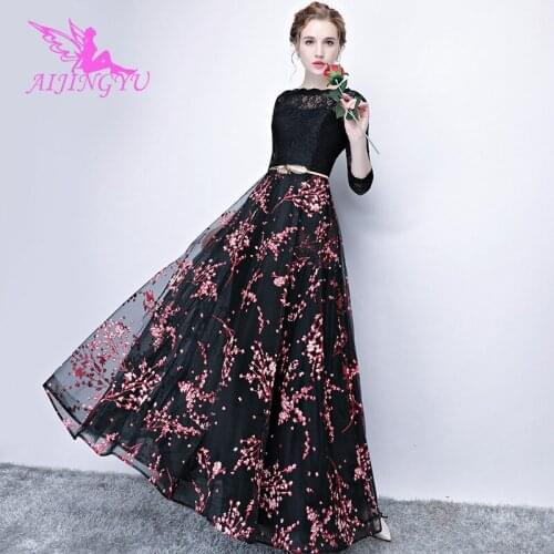 AIJINGYU Sexy Long Sleeve Evening Dress Party Gown 2021 Women Elegant Formal Special Occasion Dresses Fashion Gowns FS528