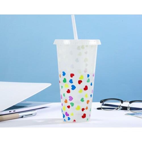 5Pcs Water Cup Random Color Eco-friendly Plastic Camping Sports Straw Bottle for Office