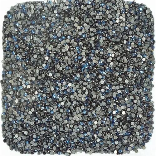 6000PCS/bag SS6 2mm round Blue ink glass drill DMC hotfix flatback rhinestone quality is very good glass drill DIY