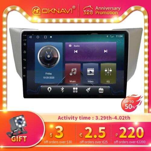 Android 10.0 9 Inch Car Radio For Lexus RX300 RX330 Toyota Harrier 2003-2009 4G Wifi 360 Camera Carplay Stereo DSP Audio Video