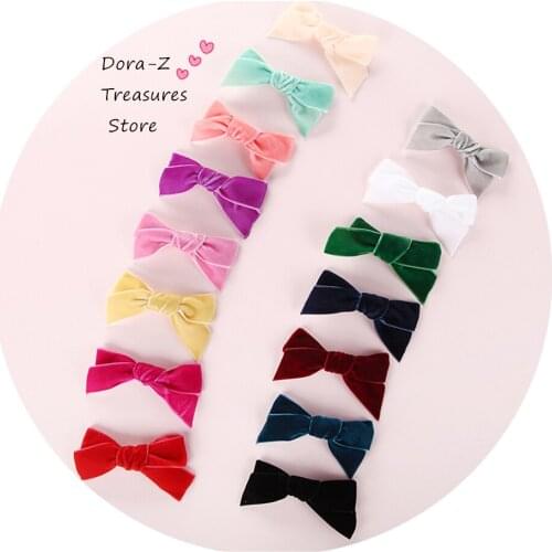 Velvet Bow Hair Clips For Girls Hairpins Baby Pins Toddler Barrettes Headband For Children Toddler Baby Girl Hair Accessories