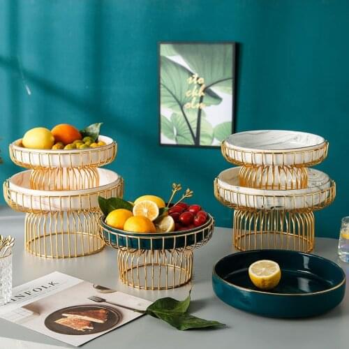 Household Fruit Snack Plate Countertop Fruit Basket Vintage Style Tray Stand Storage Basket Decoration