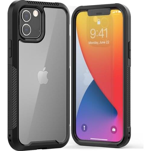 Transparent TPU Acrylic Bumper Case For iPhone 12 11 Pro Max X XR XS MAX 8 7 6S 6 Plus SE 2020 Shockproof Armor Clear Back Cover