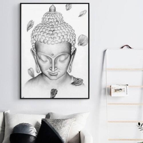 Home Decoration Prints Painting Buddha Statue Nordic Style Pictures Wall Art Modular Canvas Poster Modern For Bedside Background