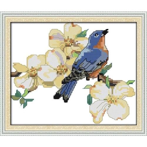 Everlasting Love Pretty Bird (2) Chinese Cross Stitch Kits Ecological Cotton Stamped 11CT DIY Gift Wedding Decoration For Home