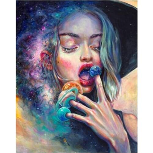 Illustration Girl Series Diamond Embroidery Paintings Full Square/Round Cross Stitch Mosaic Kit Holiday Gift Home Decor FC623