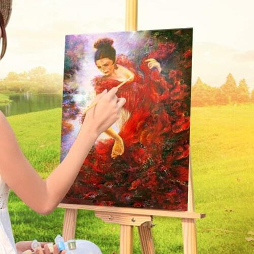 Woman Dance Paint By Numbers Set Oil Paints 40*50 Boards By Numbers Loft Wall Picture Crafts Adults Drawing