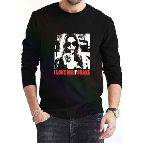 I Love MILF shake Logo Classic Black T-Shirt 2021 Newest Summer Mens Long Sleeve Popular Tees Shirt Tops Novel Unisex