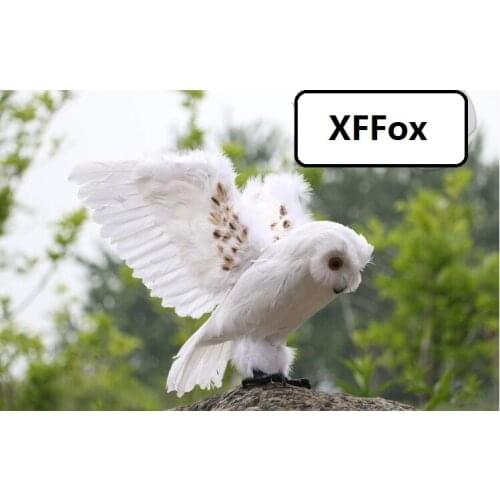 New lifelike owl model foam&furs wings simulation owl doll gift about 30x50cm xf0479