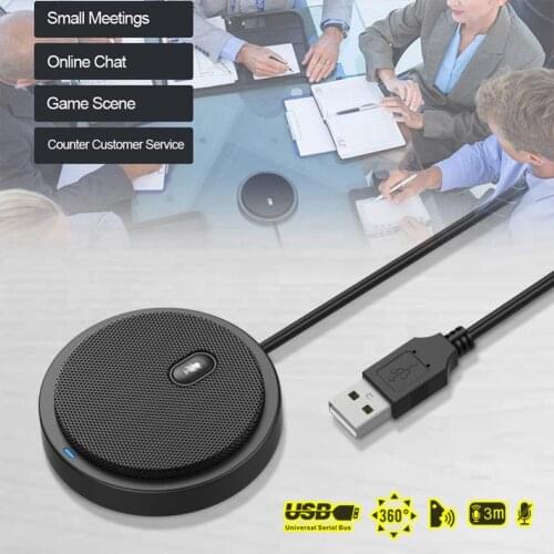 USB Condenser Microphone Mic for Meeting Business Conference Computer Gaming Newest Desktop Disc Microphone HD Mic