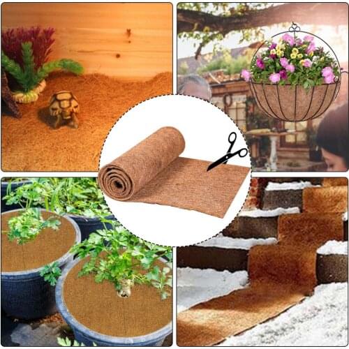 Multifunctional Natural Coconut Palm Pad 50*200CM Coconut Shell Mat Natural Moisture-proof Flower Pot Mat Animal Crawling Mat