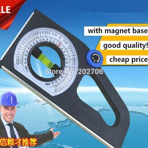 Multi function Magnetic Slope measuring gauge universal bevel protractor angle level declinometer with magnet base