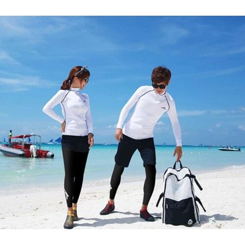 Mens Long Sleeve Rash Guard Sun Protection Swim Shirt UPF 50+ Surfing Dive Snorkeling Suits Top&Bottoms Full set Bathing Beach