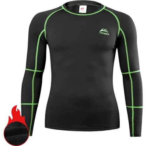 Men Women Cycling Base Layers Bodybuilding Fitness Long Sleeve Tight Winter Thermal Shirts Riding Sport Underwear Bike Jersey