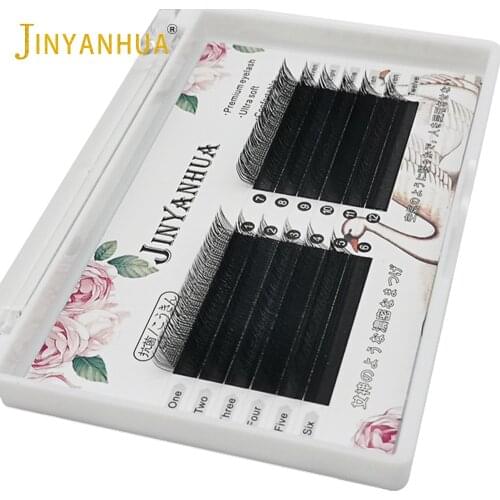 YY Shape Individual Eyelashes Extensions Two Tip Lashes C Curl Reticulated Cross Thick Light Comfortable Blooming Y Design Lash