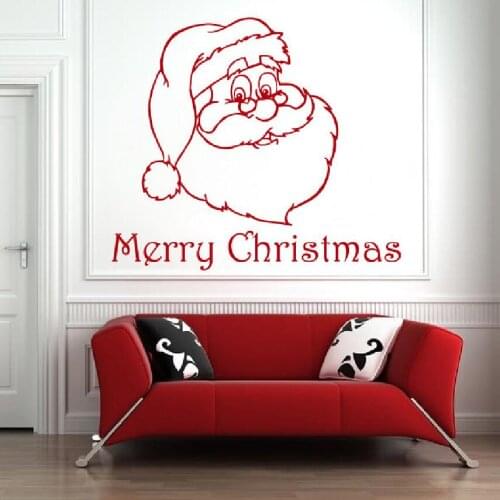 Wall Decals Merry Christmas 2018 Santa Claus Decal Vinyl Sticker Home Art Bedroom Decor Living Room Window Art Murals WY-22