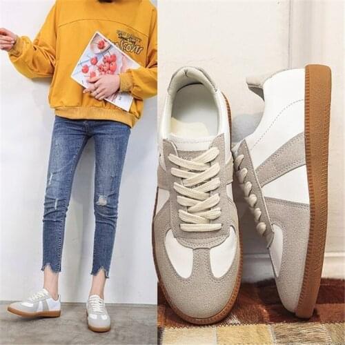 German Training Shoes Women Spring And Summer New Ladies White Shoes Flat Sports Casual Shoes Womens Shoes Retro Forrest Shoes