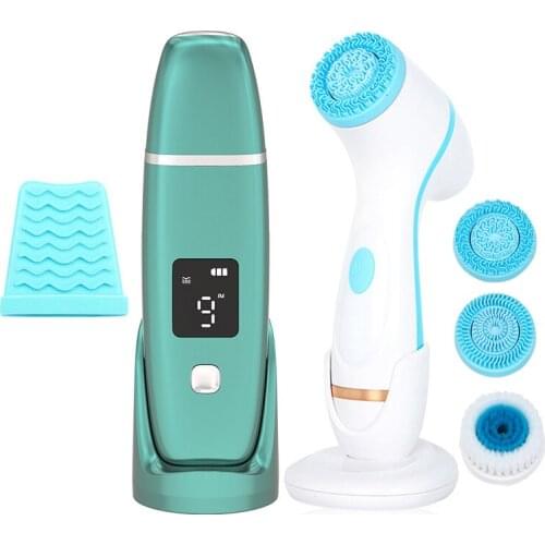 NEW Ultrasonic Vibration Face Cleaning Skin Scrubber Deep Cleaner Facial Brush Silica Blackhead Removal Exfoliator Skin Care