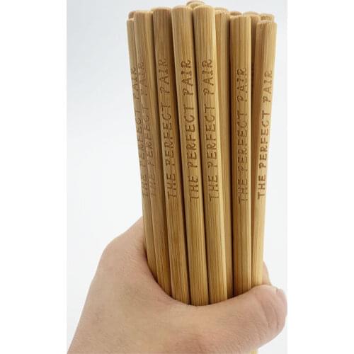 100 Pairs 24cm Chopsticks LOGO Lettering and Laser Engraving Fonts Customized Wholesale for Wedding Restaurants Hotels
