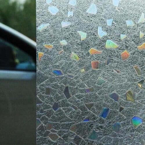 FANCY-FIX Window Film,3D Self-adhesive Static Cling Glass sticker ,Embossed Privacy film,Decorative for Bedroom Bathroom.No-Glue