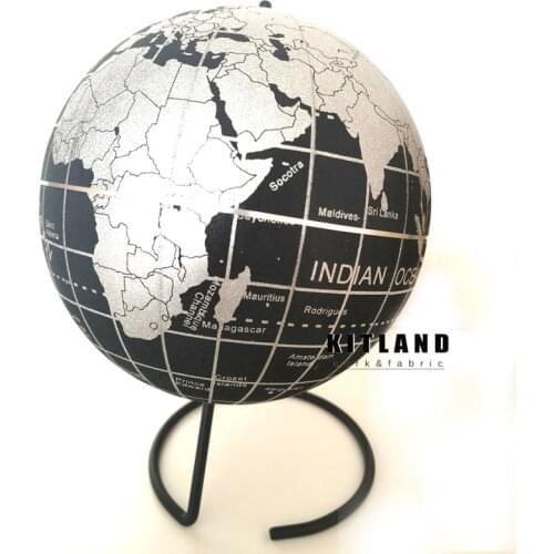 Cork English Edition Globe World Map Decoration Cork Earth Globe with Silver Base Geography Terrestrial Tellurion