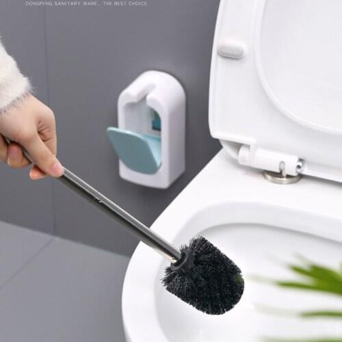 Durable Toilet Cleaning Brush Household Cleaning Tool Wall-mounted Cleaning Brush Holder RackFor Toilet Bathroom Accessorie