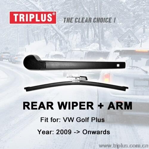Rear Wiper Arm with Blade for VW Golf Plus (2009-Onwards), Rear Wiper Arm & Rear Wiper Blades
