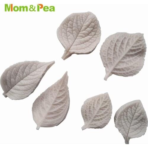 Mom&Pea MPA0745-7 Leaf Press Silicone Mold Cake Decoration Fondant Cake 3D Mold Food Grade